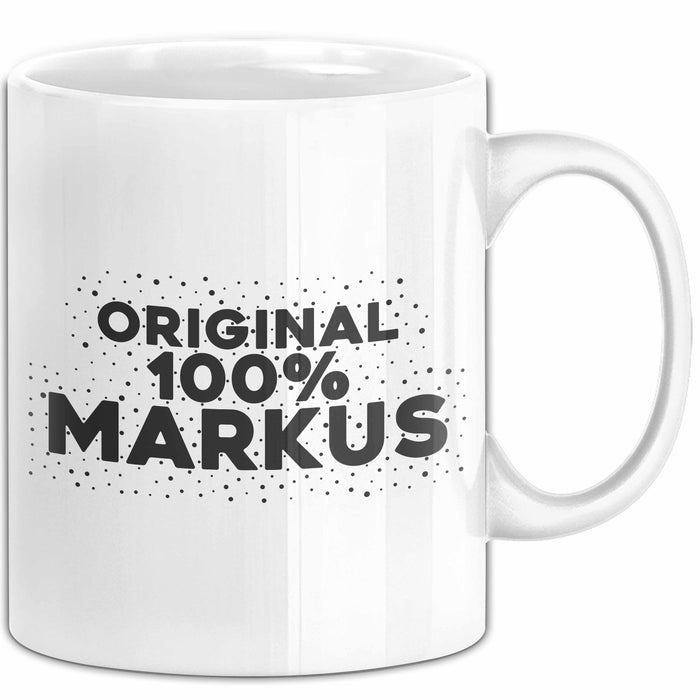 Markus Tasse Original 100% Markus Geschenk Weiß Trendation