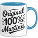 Martina Tasse Geschenk Original 100% Martina Geschenkidee Geburtstag Blau Trendation