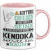 Kendoka Geschenk Tasse Lustiger Spruch Erheben Sie Sich Der Kendoka Betritt den Raum Rosa Trendation
