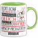Hiphop-Produzentin Geschenk Becher Tasse Gott Schuf Alle Menschen Gleich Nur Die Besten Durfeten Hiphop-Produzentin Werden Geschenkidee Lustig Grün Trendation