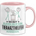 Tierarzthelfer Geschenk Tasse So Gut Kann Nur Ein Tierarzthelfer Aussehen Geschenkidee Kaffee-Becher Rosa Trendation
