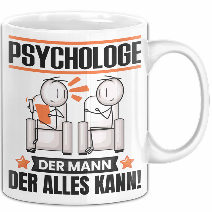 Psychologe Tasse Geschenk für Psychologe Der Mann Der Alles Kann Geschenkidee zum Geburtstag Weiß Trendation