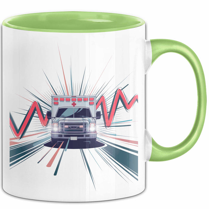 Notfallsanitäter Tasse Geschenk Lustige Geschenkidee Spruch Für Ersthelfer Grün Trendation