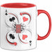 Kartenspiel Spieler Tasse Geschenk Lustige Geschenkidee Spruch Für Karten Meister Rot Trendation