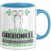 Großonkel Geschenk Tasse Ich Bin Großonkel Aber Sag Doch Einfach Superheld Lustige Geschenkdiee für Großonkel Kaffee-Becher Blau Trendation