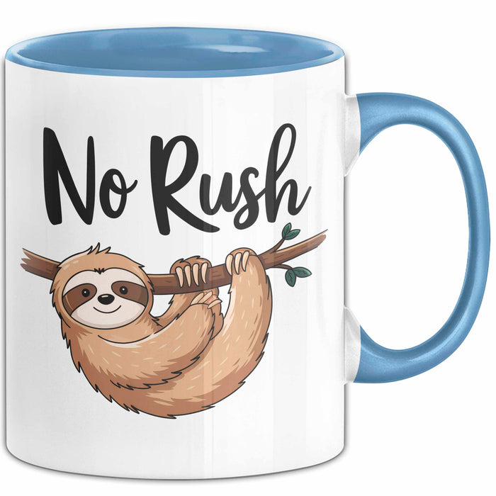 Faultier Tasse Geschenkidee Keine Eile für faule Faultiere Blau Trendation