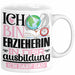 Erzieherin Ausbildung Start Geschenk Tasse Ich Bin Erzieherin In Der Ausbildung Ich Darf Das Kaffee-Becher Geschenkidee Weiß Trendation