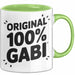 Gabi Tasse Geschenk Original 100% Gabi Geschenkidee Geburtstag Grün Trendation