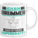 Drummer Tasse Geschenk für Drummer Geburtstag Lustiger Spruch Kaffee-Becher Was Ist Deine Superkraft Weiß Trendation