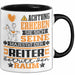 Reiter Geschenk Tasse Lustiger Spruch Erheben Sie Sich Der Reiter Betritt den Raum Schwarz Trendation