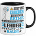 Lehrer Geschenk Tasse Lustiger Spruch Erheben Sie Sich Der Lehrer Betritt den Raum Schwarz Trendation