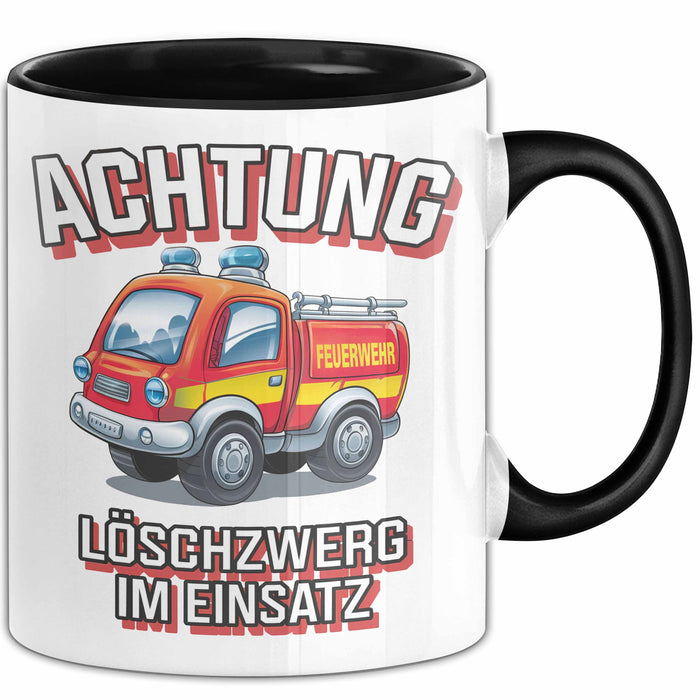Feuerwehrmann Tasse Geschenk Feuerzwerg Im Einsatz Feuerwehr Trendation