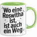 Roswitha Tasse Geschenk Wo Eine Roswitha Ist Ist Auch Ein Weg Geschenkidee Becher mit Name Grün Trendation