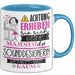 Sounddesignerin Tasse Geschenk Lustiger Spruch Bitte Erheben Sie Sich Seine Majestät Die Sounddesignerin Betritt Den Raum Blau Trendation