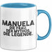 Manuela Tasse Manuela – Die Frau. Der Mythos. Die Legende. Geschenk Blau Trendation