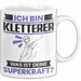 Kletterer Tasse Geschenk für Kletterer Geburtstag Lustiger Spruch Kaffee-Becher Was Ist Deine Superkraft Weiß Trendation
