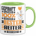 Reiter Geschenk Lustiger Spruch für Reiter Geschenkidee Bester Reiter Der Welt Grün Trendation