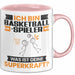 Basketballspieler Tasse Geschenk für Basketballspieler Geburtstag Lustiger Spruch Kaffee-Becher Was Ist Deine Superkraft Rosa Trendation