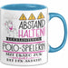 Polo-Spielerin Tasse Geschenk Lustig Abstand Halten Hochleistungs-Polo-Spielerin Mit Drang Zur Perfektion Bei Der Arbeit Blau Trendation