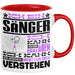 Sänger Geschenk Tasse Geschenkidee für Sänger Geburtstag Lustiger Spruch Ich Bin Sänger Ich Kann Es Dir Erklären Aber Nicht Für Dich Verstehen Funny Rot Trendation