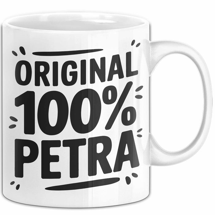 Petra Tasse Geschenk Original 100% Petra Geschenkidee Geburtstag Weiß Trendation