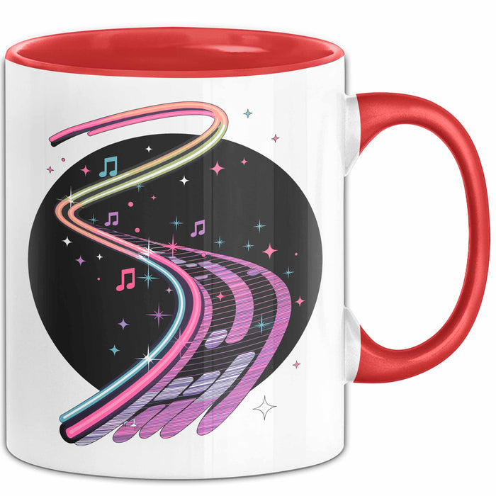 Raver Tasse Geschenkidee für EDM und Tanzflächen Fans Rot Trendation