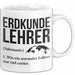 Geografielehrer Unterricht Tasse Geschenk Lustige Geschenkidee Spruch Erdkunde Lehrer Weiß Trendation