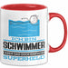 Schwimmer Geschenk Tasse Ich Bin Schwimmer Aber Sag Doch Einfach Superheld Lustige Geschenkdiee für Schwimmer Kaffee-Becher Rot Trendation