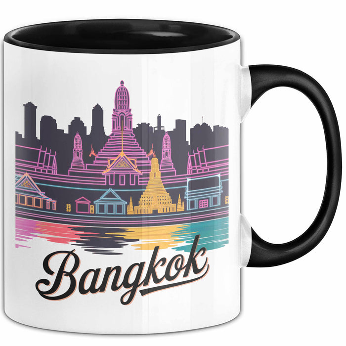 Bangkok Thailand Tasse Geschenk Lustige Geschenkidee Spruch Schwarz Trendation