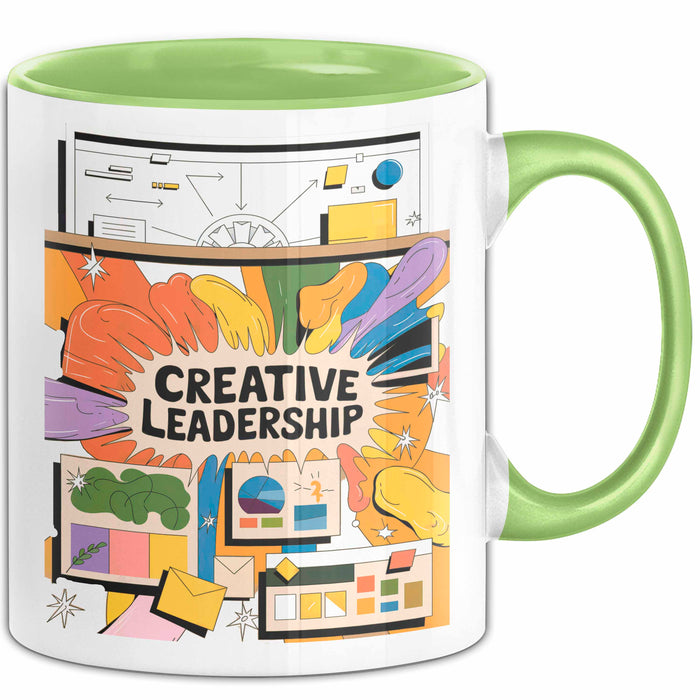 Kreativ Direktor Tasse Geschenk Lustige Geschenkidee Spruch Für Visionäre Führung Grün Trendation