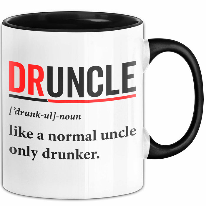 Onkel Sarkastisch Sarkasmus Tasse Geschenk Lustige Geschenkidee Spruch Druncle Definition Schwarz Trendation