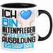 Altenpfleger Ausbildung Tasse Geschenk Ich Bin Altenpfleger In Der Ausbildung Ich Darf Das Geschenkidee Spruch Schwarz Trendation
