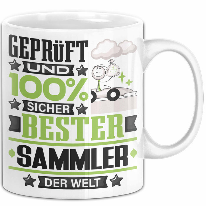 Sammler Geschenk Lustiger Spruch für Sammler Geschenkidee Bester Sammler Der Welt Weiß Trendation