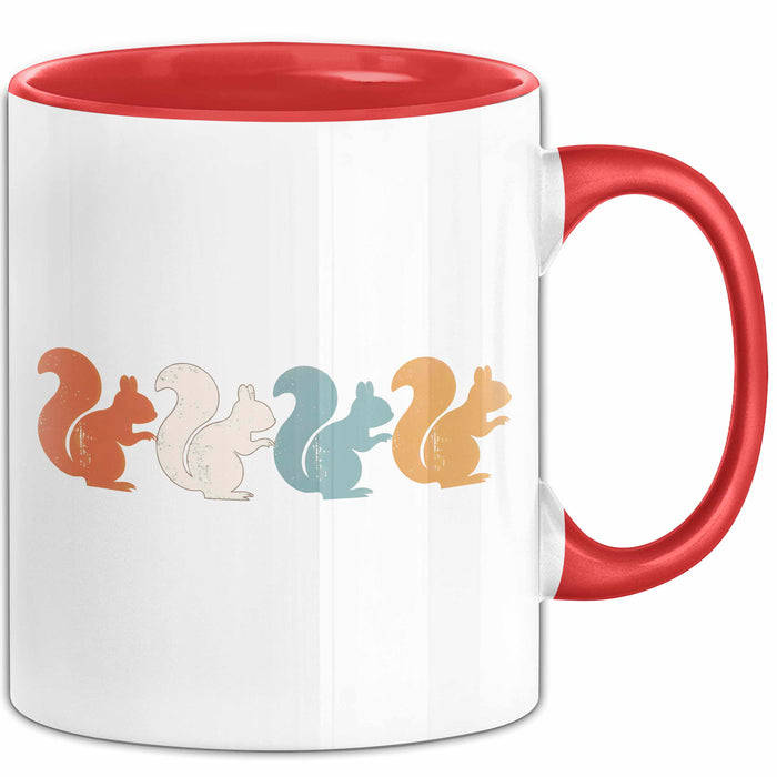 Eichhörnchen Tierliebhaber Tasse Geschenk Lustige Geschenkidee Spruch Rot Trendation