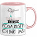 Geschenk für Posaunistin Tasse Lustige Geschenkidee Geburtstag Ich Bin Posaunistin Ich Darf Das Rosa Trendation