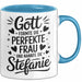 Stefanie Tasse Geschenk Gott Formte Die Perfekte Frau Stefanie Geschenkidee Blau Trendation