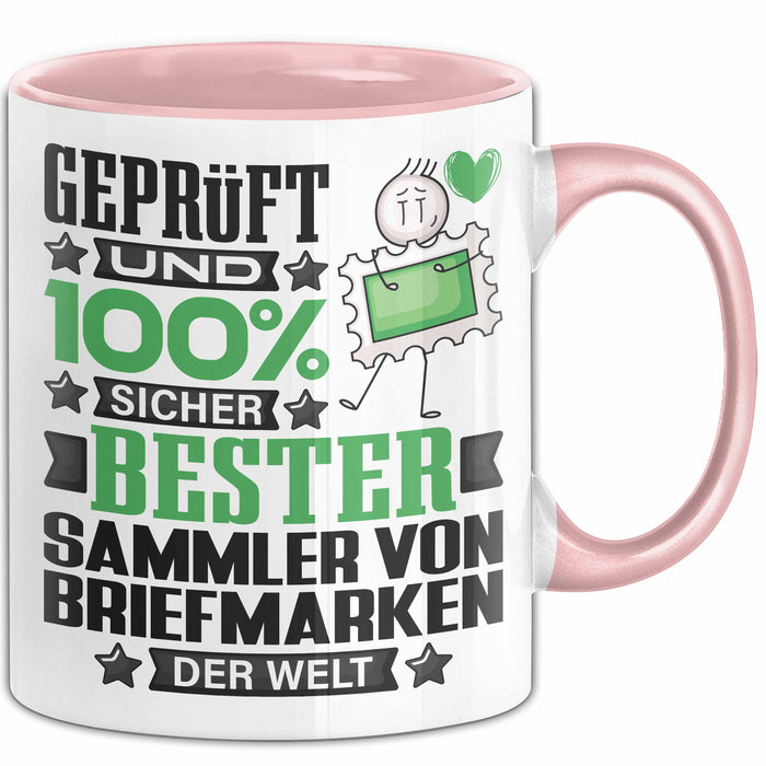 SammlervonBriefmarken Geschenk Lustiger Spruch für SammlervonBriefmarken Geschenkidee Bester SammlervonBriefmarken Der Welt Rosa Trendation