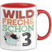 3. Geburtstag Geschenk Tasse Becher Wild Frech Und Schon 3 Rot Trendation