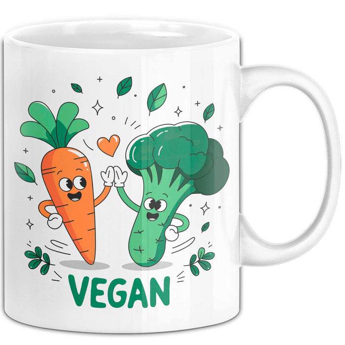 Veganer Tasse Geschenk Lustige Geschenkidee Spruch Für Pflanzliche Ernährung Fans Weiß Trendation