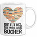 Buchleser Bücher Lesen Tasse Geschenk Lustige Geschenkidee Spruch Die Will Nur Bücher Weiß Trendation