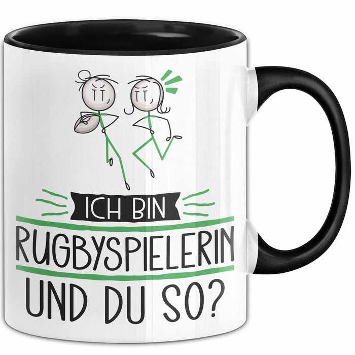 Rugbyspielerin Tasse Geschenk Ich Bin Rugbyspielerin Und Du So Geschenkidee Lustiger Spruch Becher Trendation