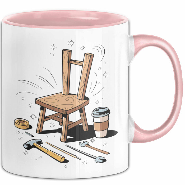 DIY Möbelbauer Tasse Geschenk Lustige Geschenkidee Spruch Für Holz DIY Macher Rosa Trendation