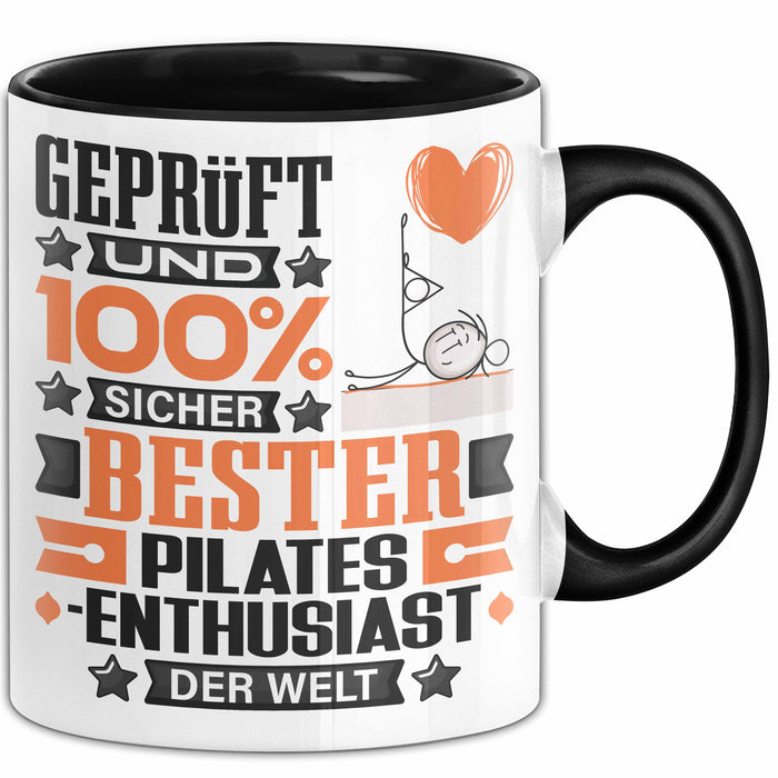 Pilates-Enthusiast Geschenk Lustiger Spruch für Pilates-Enthusiast Geschenkidee Bester Pilates-Enthusiast Der Welt Schwarz Trendation