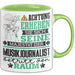 Musikjournalist Geschenk Tasse Lustiger Spruch Erheben Sie Sich Der Musikjournalist Betritt den Raum Grün Trendation