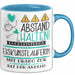 Eiskunstläuferin Tasse Geschenk Lustig Abstand Halten Hochleistungs-Eiskunstläuferin Mit Drang Zur Perfektion Bei Der Arbeit Blau Trendation