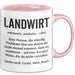 Bauer Sarkastisch Sarkasmus Tasse Geschenk Lustige Geschenkidee Spruch Landwirt Definition Rosa Trendation