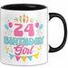 24. Geburtstag Tasse Frauen Mädchen Geschenkidee Lustig 24 Birthday Girl Lustiger Spruch Trendation