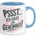 Big Sister Ältere Geschwister Schwestern Tasse Becher Geschenk Lustige Geschenkidee Spruch Ich Habe Ein Geheimnis Blau Trendation