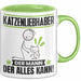 Katzenliebhaber Tasse Geschenk für Katzenliebhaber Der Mann Der Alles Kann Geschenkidee zum Geburtstag Grün Trendation
