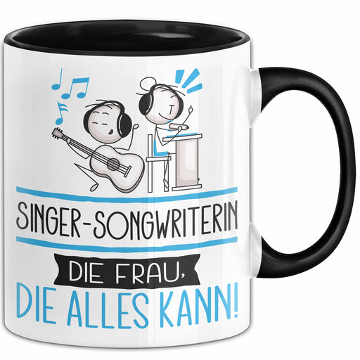 Singer-Songwriterin Geschenk Tasse Becher Die Frau Die Allen Kann Geschenkidee für eine Singer-Songwriterin Lustig Trendation
